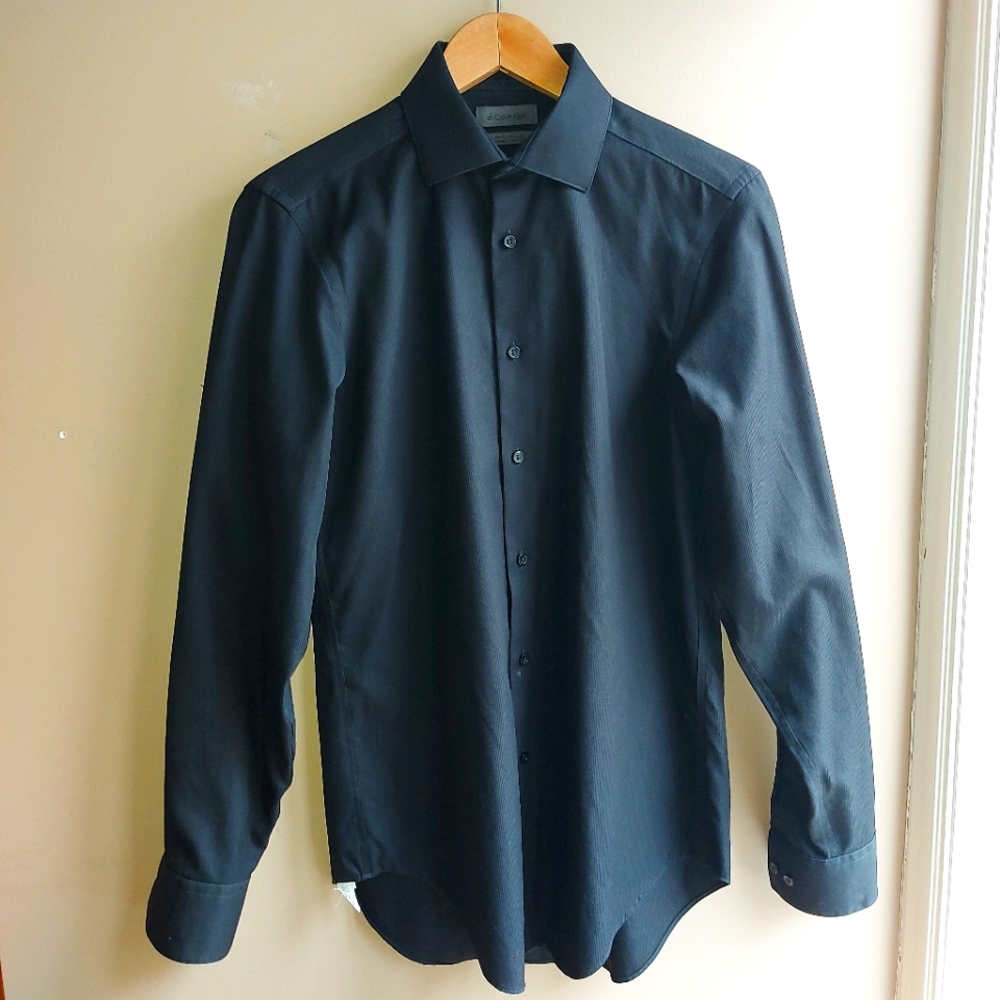 Ck slim fit dress shirt black